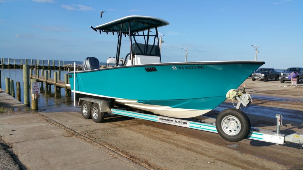 seacraft cusom side on aluminum boat trailer