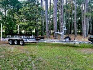 aluminum slide on triple axel trailer