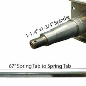 2"x3" 93" Track 86"SC Straight Spring Axles-PH4302 ? 2X3X86TR 67SC[No Hubs]