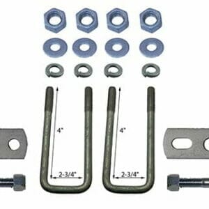 Single Axle Mounting Kit for Slipper Springs-PK1000-1-1/2"SQ TUBE AXLE