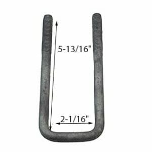 1/2" Galvanized Square U-Bolts-PY2020-1/2X2-1/16X5-13/16