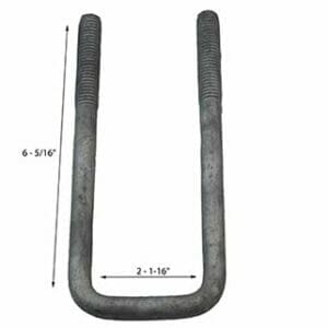 1/2" Galvanized Square U-Bolts-PY2025-1/2X2-1/16X6-5/16
