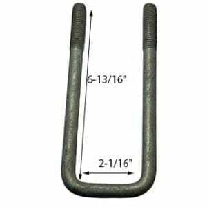 1/2" Galvanized Square U-Bolts-PY2050-1/2X2-1/16X6-13/16
