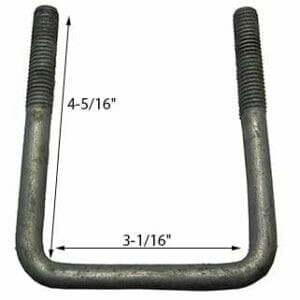 7/16" Galvanized Square UBolts-PY2096-UBOLT 7/16X3-1/16X4-5/16